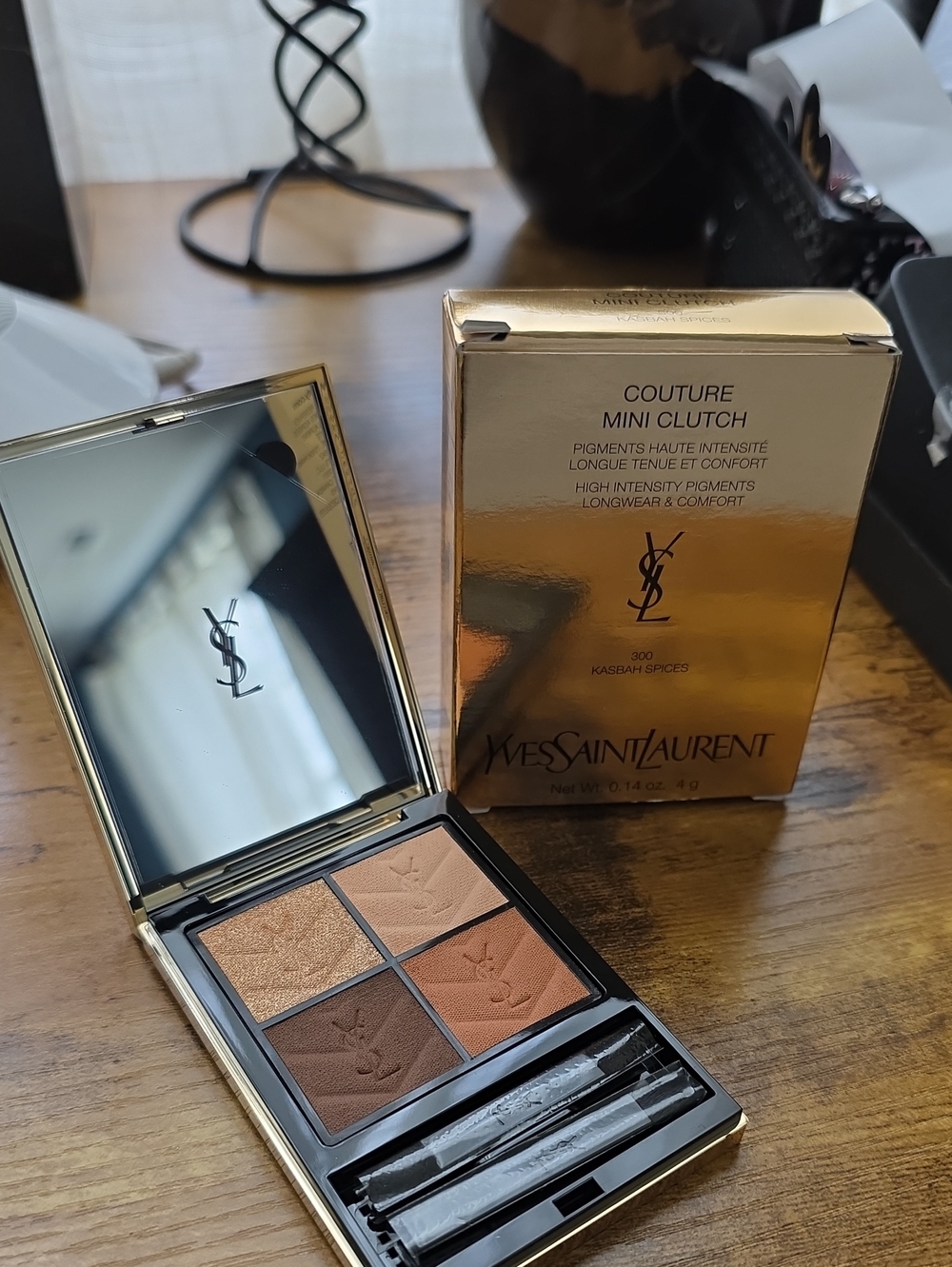 Yves Saint Laurent Couture Mini Clutch Eyeshadow Quad — Warm Tan & Brown